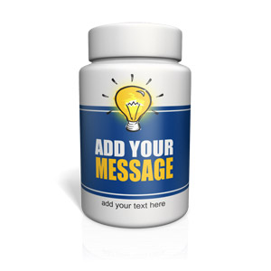 Pill Bottle Custom Customizable PowerPoint clipart graphic preview.