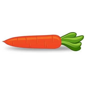 Carrot Illustration PowerPoint clipart graphic preview.