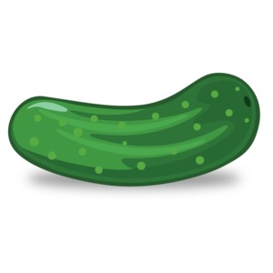 Cucumber Illustration PowerPoint clipart graphic preview.