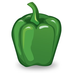 Green Pepper Illustration PowerPoint clipart graphic preview.