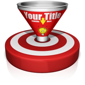 Custom Funnel Bullseye Customizable PowerPoint clipart graphic preview.