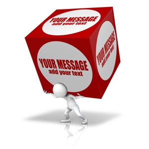 Carry The Cube Customizable PowerPoint clipart graphic preview.