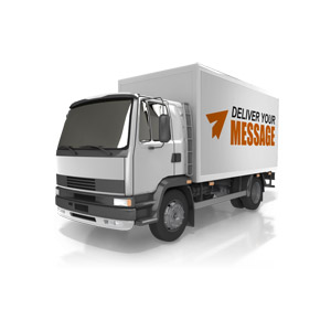 Custom Delivery Truck Customizable PowerPoint clipart graphic preview.