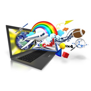 Laptop Education Imagination PowerPoint clipart graphic preview.