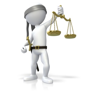 Blind Justice Sword In Scabbard PowerPoint clipart graphic preview.