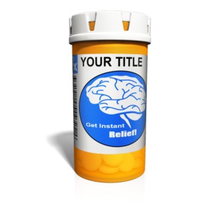 Custom Orange Medication Bottle Customizable PowerPoint clipart graphic preview.