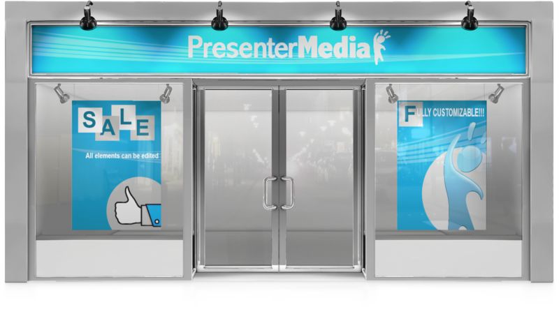 High-resolution customizable clipart of Glass Store Front, designed for corporate operations tracking, strategic business execution, and professional reporting.