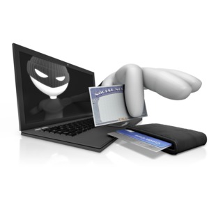 Online Identity Theft PowerPoint clipart graphic preview.