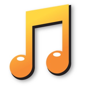 Colored Music Note PowerPoint clipart graphic preview.
