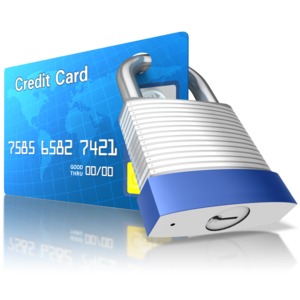 Secured Credit Card PowerPoint clipart graphic preview.