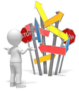 Signs Going Everywhere PowerPoint clipart graphic preview.