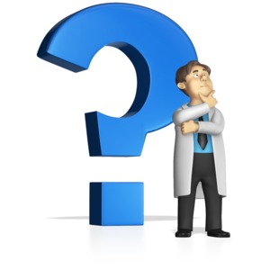 Standing by By Question Mark Customizable PowerPoint clipart graphic preview.