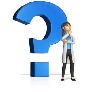 Standing By Question Mark Custom Customizable PowerPoint clipart graphic preview.