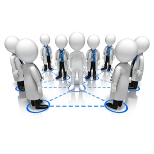 Pick A Doctor Network PowerPoint clipart graphic preview.