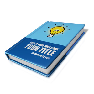 Custom Book Cover Customizable PowerPoint clipart graphic preview.