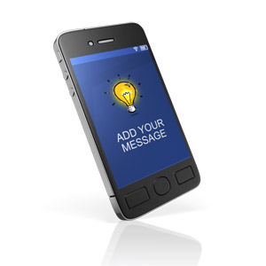 Smart Phone Custom Block Customizable PowerPoint clipart graphic preview.
