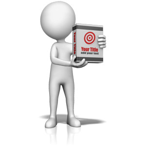 Figure Holding Product Box Customizable PowerPoint clipart graphic preview.