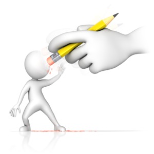 Figure Being Erased PowerPoint clipart graphic preview.