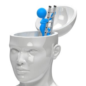 Get Out Of Your Own Head PowerPoint clipart graphic preview.