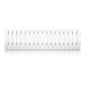 White Picket Fence PowerPoint clipart graphic preview.