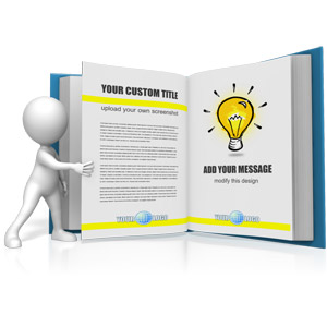 Figure Turning A Custom Page Customizable PowerPoint clipart graphic preview.