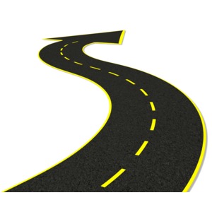 Street Arrow Point PowerPoint clipart graphic preview.