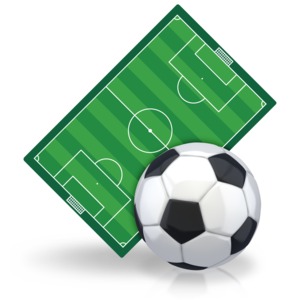 Soccerball Field PowerPoint clipart graphic preview.