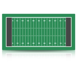 Football Field PowerPoint clipart graphic preview.