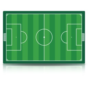 Soccer Field PowerPoint clipart graphic preview.