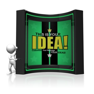 Presenting Box Feature Custom Customizable PowerPoint clipart graphic preview.