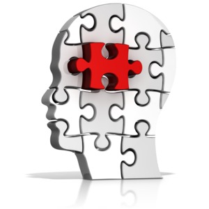 Head Puzzle Piece Standout PowerPoint clipart graphic preview.