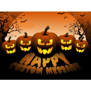 Scary Pumpkins Customizable PowerPoint clipart graphic preview.