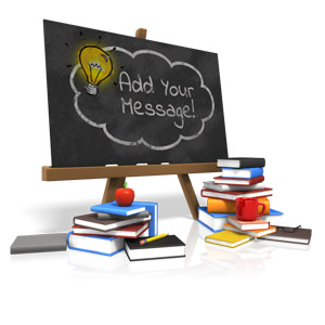 Custom Blackboard Customizable PowerPoint clipart graphic preview.