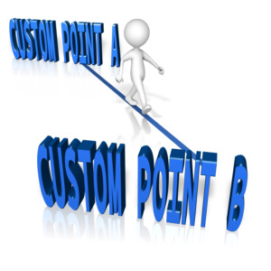 Custom A To B Quickest Way Customizable PowerPoint clipart graphic preview.