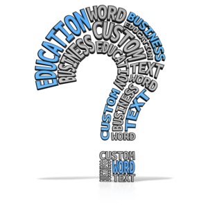Custom Word Question Mark Customizable PowerPoint clipart graphic preview.