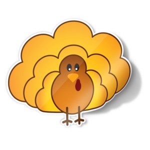 Turkey Icon Sticker PowerPoint clipart graphic preview.