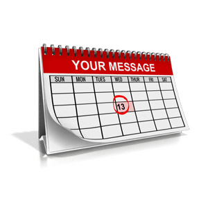 Custom Calendar Month Customizable PowerPoint clipart graphic preview.