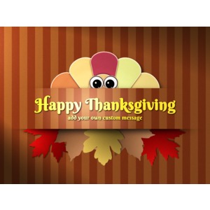 Turkey Peek Custom Customizable PowerPoint clipart graphic preview.