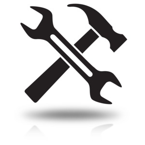 Construction Tools Cross Icon PowerPoint clipart graphic preview.