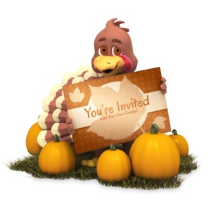 Turkey Sign Custom Customizable PowerPoint clipart graphic preview.