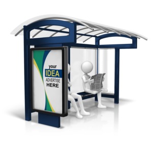 Custom Bus Stop Display Customizable PowerPoint clipart graphic preview.