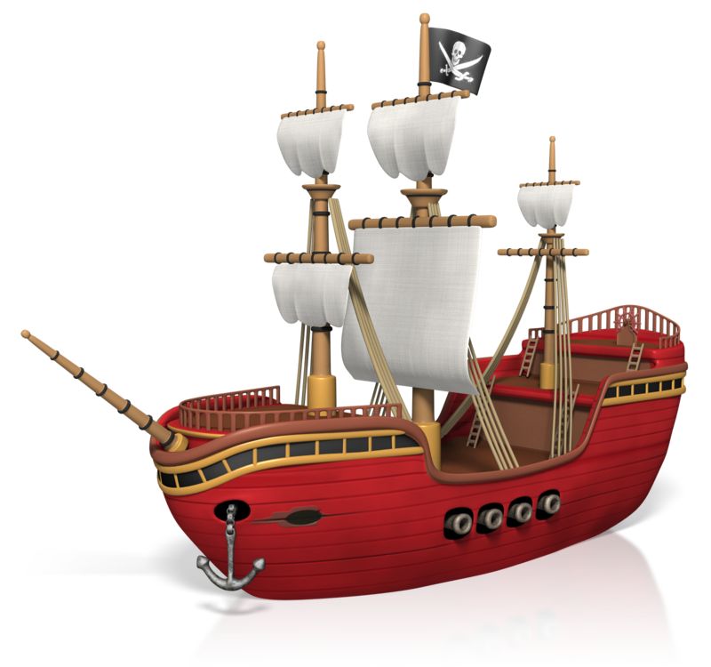 High-resolution clipart illustration of Pirate Ship, designed for global supply chain logistics, international market analysis, and regional business expansion tracking.