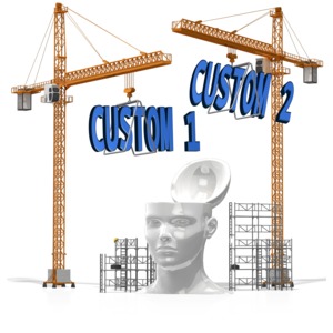 Custom Text Into Head Customizable PowerPoint clipart graphic preview.