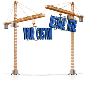 Custom Text On Crane Customizable PowerPoint clipart graphic preview.
