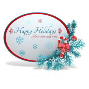 Custom Festive Christmas Sphere Customizable PowerPoint clipart graphic preview.