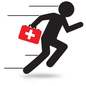 Figure Medical Run PowerPoint clipart graphic preview.