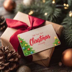 Christmas Gift Box Customizable PowerPoint clipart graphic preview.