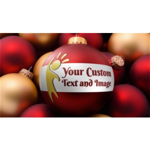 Red Gold Bulbs Custom Customizable PowerPoint clipart graphic preview.