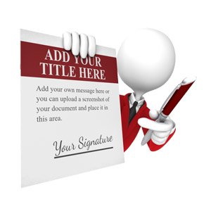 Custom Contract Customizable PowerPoint clipart graphic preview.