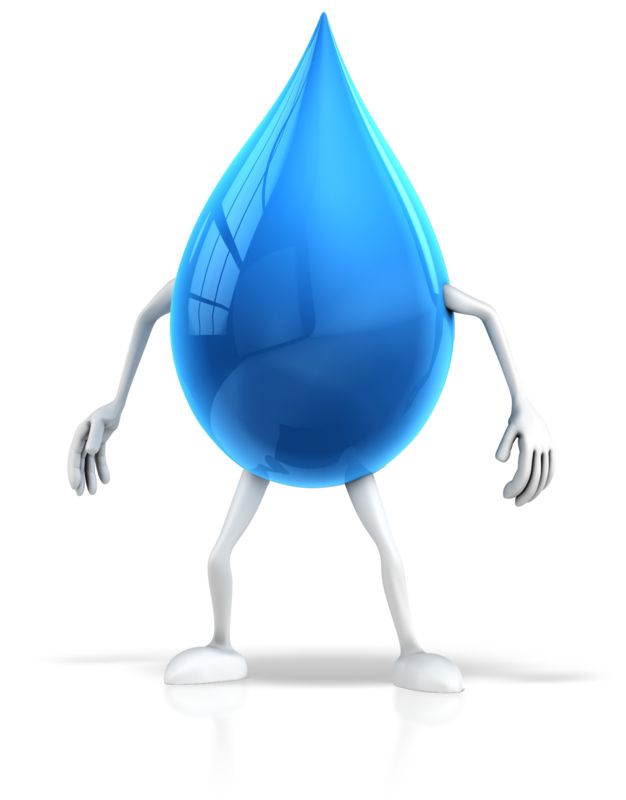 High-resolution clipart illustration of Water Drop Character, designed for creative multimedia presentations, dynamic visual storytelling, and professional content design.